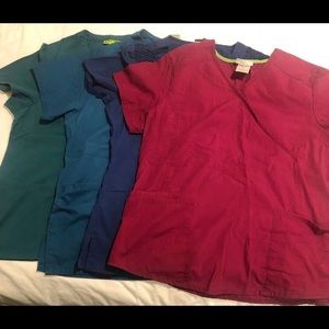 4 Medium Scrub Tops